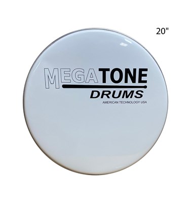 Пластик для барабана MEGATONE MDH-20WH  20" гладкий, БЕЛЫЙ MDH-20WH  20"