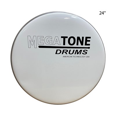 Пластик для барабана MEGATONE MDH-24WH 24" гладкий, БЕЛЫЙ MDH-24WH 24"